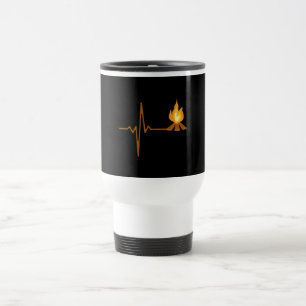 Campfire Heartbeat Camping Travel Mug