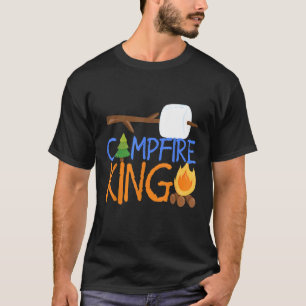 Campfire King Camping  Camp Smores Bonfire Dad Hus T-Shirt