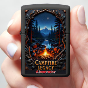 Campfire Legacy Starry Mountain Zippo Lighter