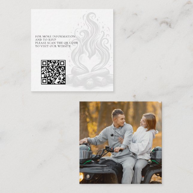 Campfire Love QR Code Enclosure Card (Front/Back)