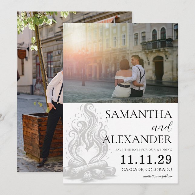 Campfire Love Save The Date (Front/Back)