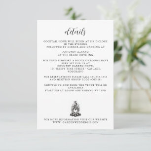 Campfire Love Wedding Details Enclosure Card