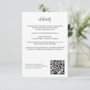Campfire Love Wedding Details Enclosure Card