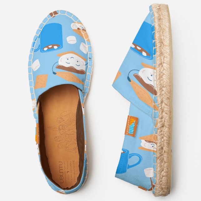 campfire marshmallow chocolate smores blue espadrilles (Side)