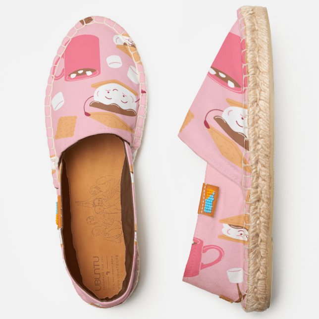 campfire marshmallow chocolate smores pink espadrilles (Side)