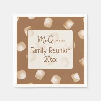 Campfire Marshmallow Treats Reunion Napkin