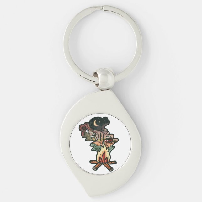 Campfire Night Adventure Keychain (Front)