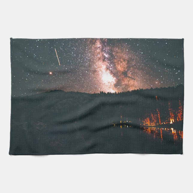 campfire night sky kitchen towel (Horizontal)