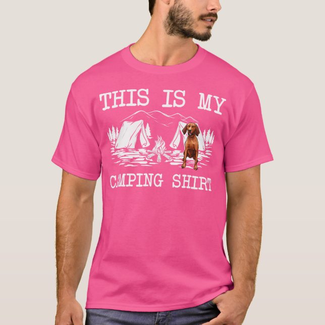 Campfire Redbone Coonhound Dog This Is My Camping T-Shirt (Front)