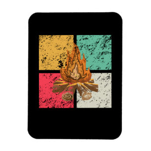 Campfire Retro Vintage Magnet
