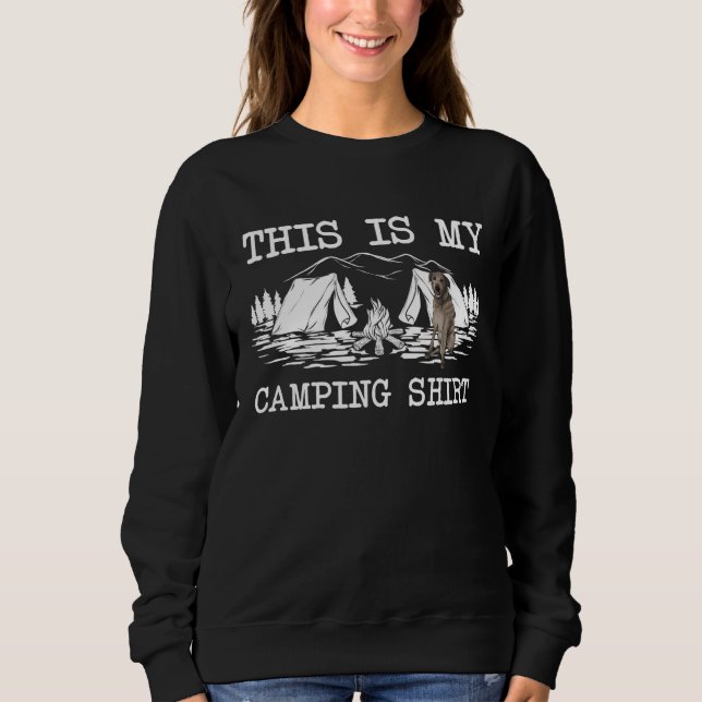 Campfire Scottish Deerhound Dog This Is My Camping Sweatshirt (Front)