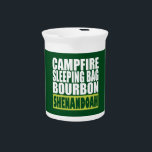 Campfire Sleeping Bag Bourbon Shenandoah Beverage Pitcher<br><div class="desc">What else do you need in life?  The outdoor life is calling you in Shenandoah!</div>