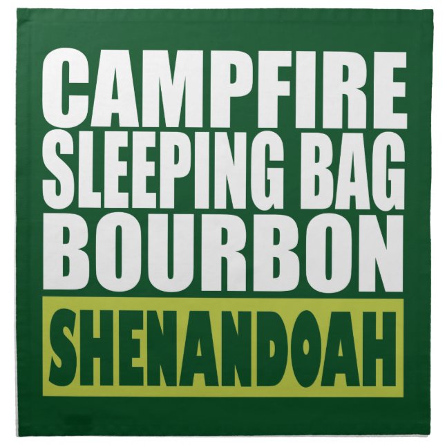 Campfire Sleeping Bag Bourbon Shenandoah Cloth Napkin (Front)