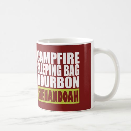 Campfire Sleeping Bag Bourbon Shenandoah Coffee Mug