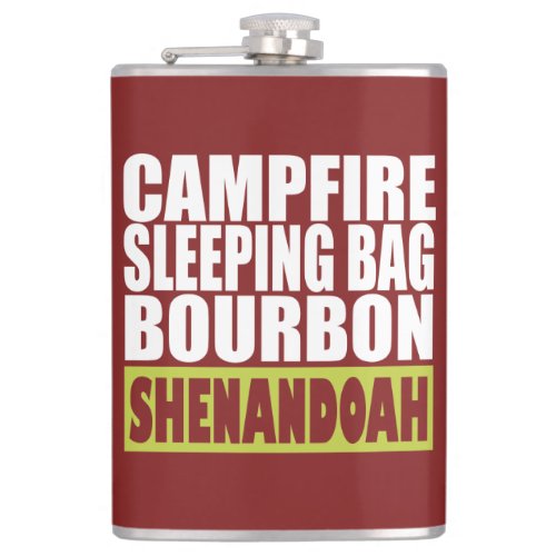 Campfire Sleeping Bag Bourbon Shenandoah Flask