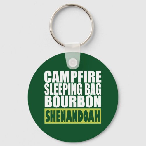 Campfire Sleeping Bag Bourbon Shenandoah Keychain