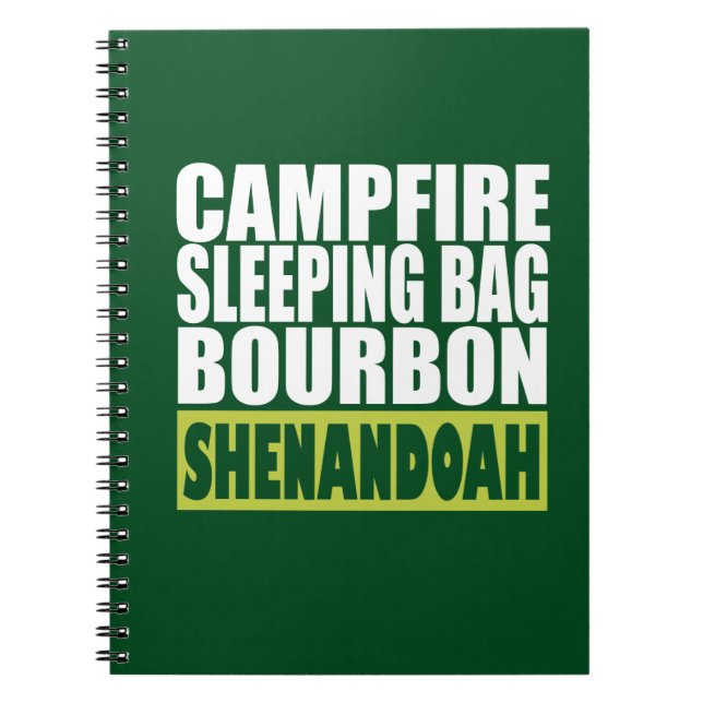 Campfire Sleeping Bag Bourbon Shenandoah Notebook (Front)