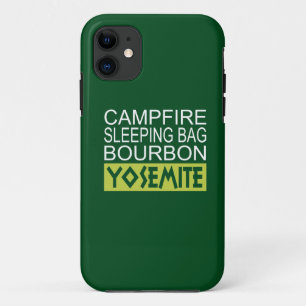Campfire Sleeping Bag Bourbon Yosemite iPhone 11 Case