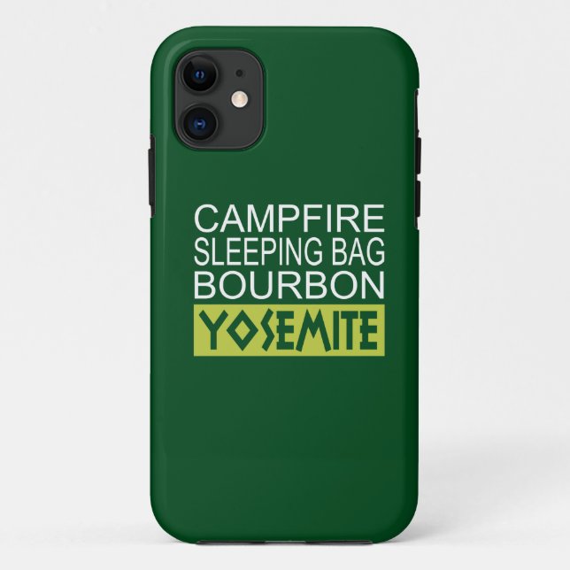 Campfire Sleeping Bag Bourbon Yosemite Case-Mate iPhone Case (Back)