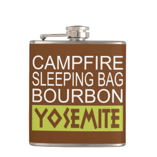 Campfire Sleeping Bag Bourbon Yosemite Hip Flask
