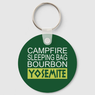 Campfire Sleeping Bag Bourbon Yosemite Keychain