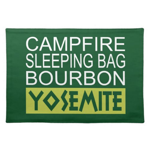 Campfire Sleeping Bag Bourbon Yosemite Placemat