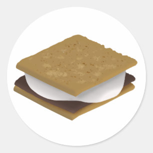 Campfire Smores Classic Round Sticker