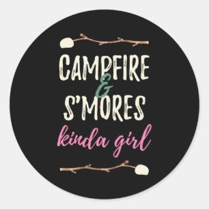 Campfire S'Mores Kinda Camper Food Classic Round Sticker
