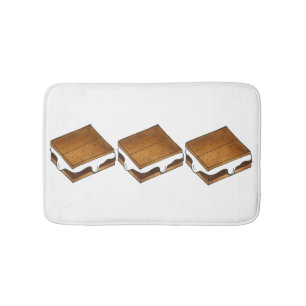Campfire S'mores Marshmallow Camp Fire Smores Bath Mat