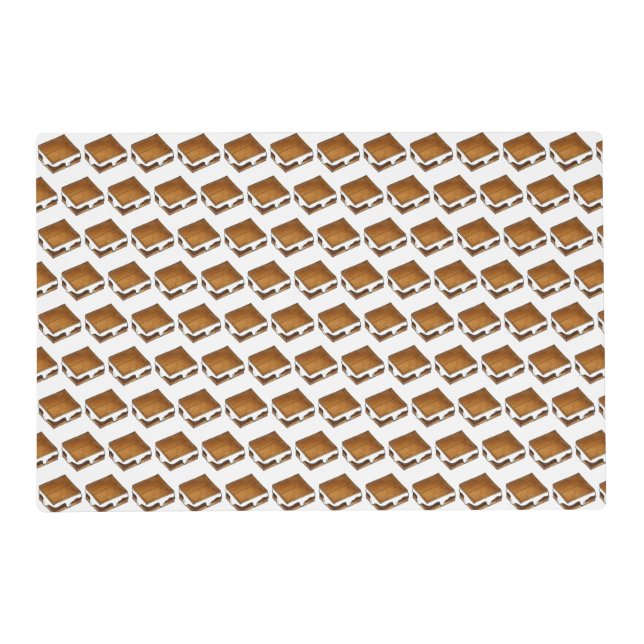 Campfire S'mores Marshmallow Smores Birthday Party Placemat (Front)
