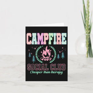 Campfire Social Club Funny Camping Lover Card