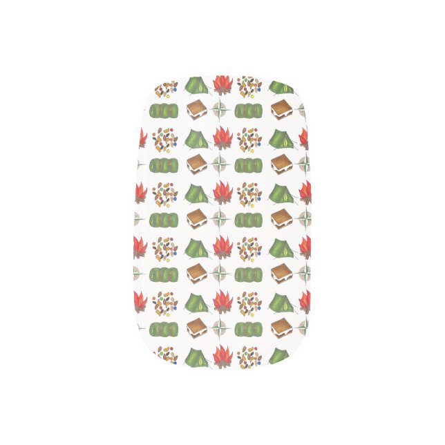 Campfire Tent Fire Compass Camping Camp Nail Art (Right Thumb)