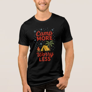 Campfire Tent Hiking Nature T-Shirt Tri-Blend Shirt