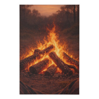 Campfire Thoughts | Fireside Wall Art | Canvas Art