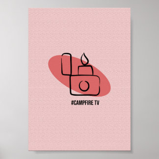 Campfire TV Lighter - Minimalist Camping & Outdoor Poster