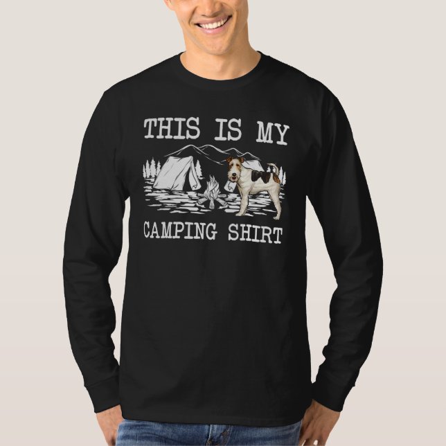 Campfire Wire Fox Terrier Dog This Is My Camping T-Shirt (Front)