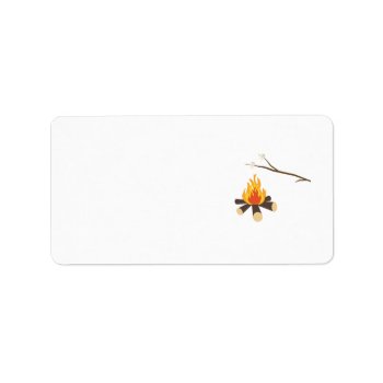 Campfire With Marshmallows Label by i_love_cotton at Zazzle