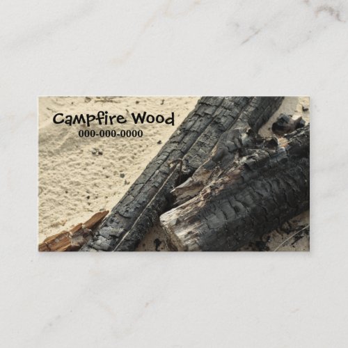 Campfire Wood Bonfire Firewood Business Card