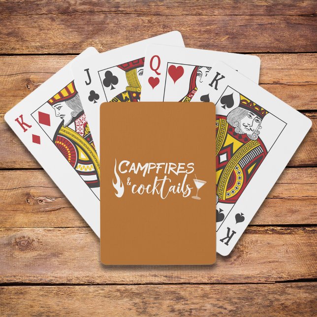 Campfires and Cocktails Camping Drinking Poker Cards (Creator Uploaded)