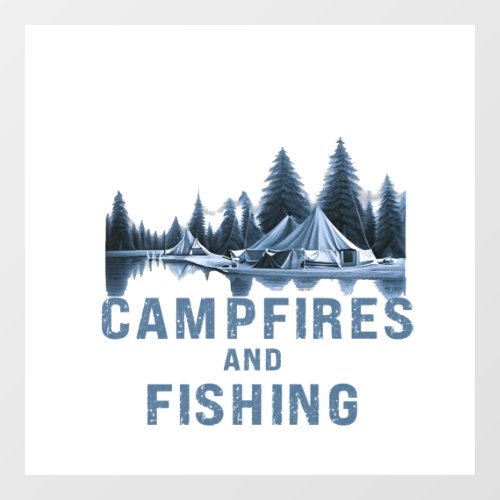 CAMPFIRES AND FISHING FLOOR DECALS