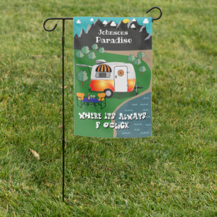 Campground Flag RV Paradise Always 5 O'clock