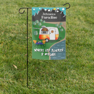 Campground Flag RV Paradise Always 5 O'clock