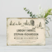 Campground Illustration Camping Wedding Invitation (Standing Front)