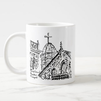 Campground Motif by Babbie - Martha's Vineyard Giant Coffee Mug