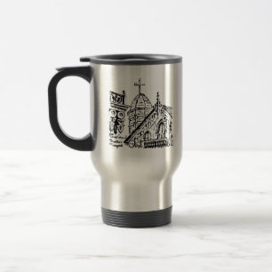 Campground Motif by Babbie - Martha's Vineyard Travel Mug