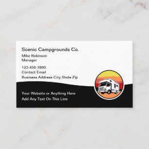 Campgrounds Mobile Home Park Business Card