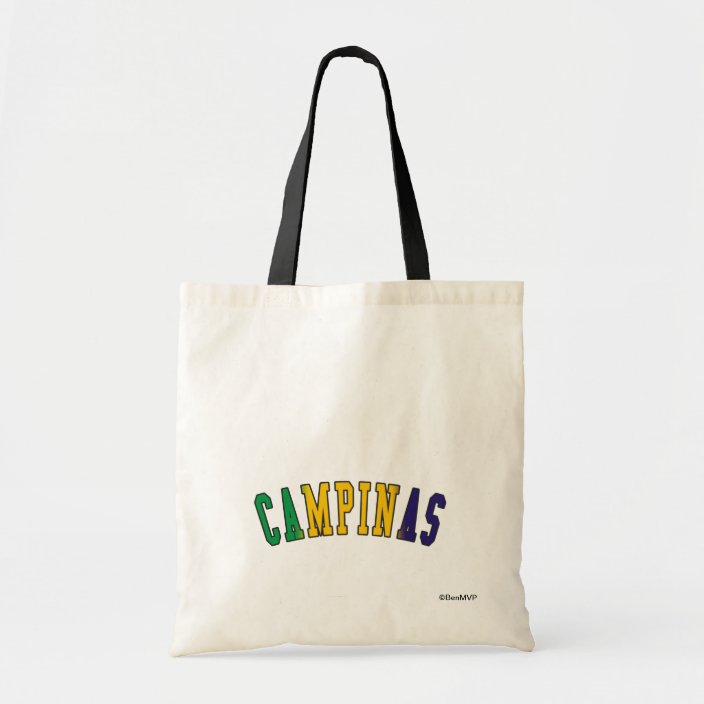 Campinas in Brazil National Flag Colors Canvas Bag