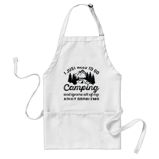 Camping Adult Problems Apron (Front)