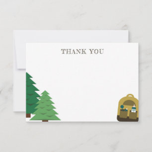 Camping Adventure Baby Shower Thank You Note
