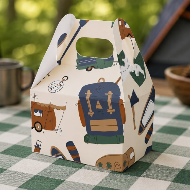 Camping Adventure  Favor Boxes (Adventure Birthday Favor Box)